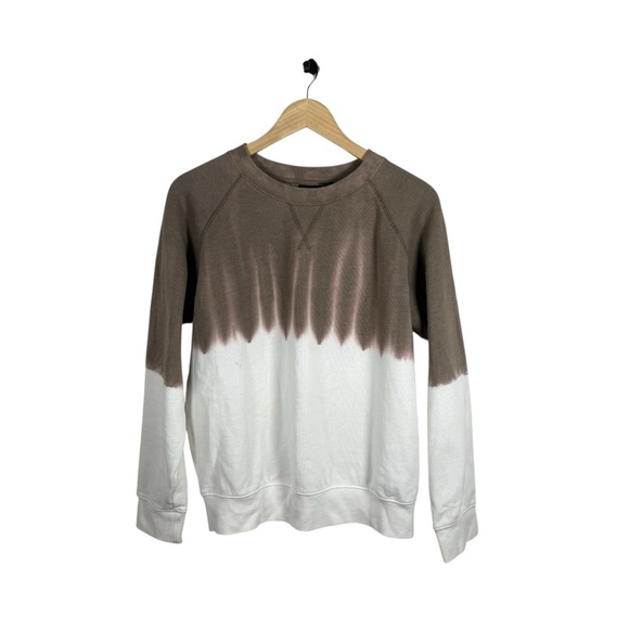 Richer Poorer Women’s Tie Die Crew Neck Sweatshirt Brown/White M - Picture 2 of 9